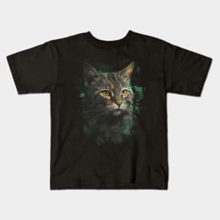 Cute Cat Miaw Kids T-Shirt